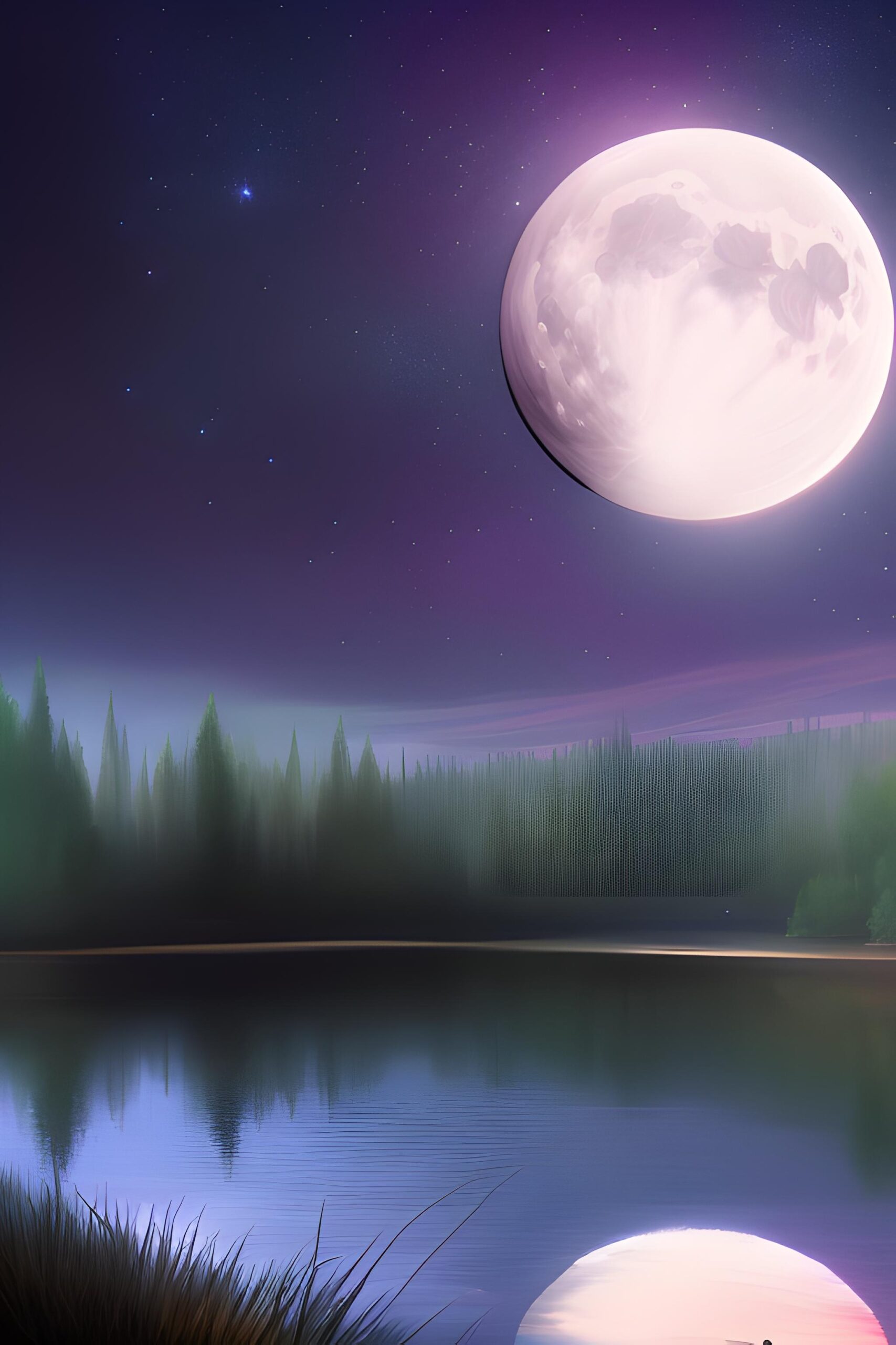 Noche estrellada sobre un campo tranquilo