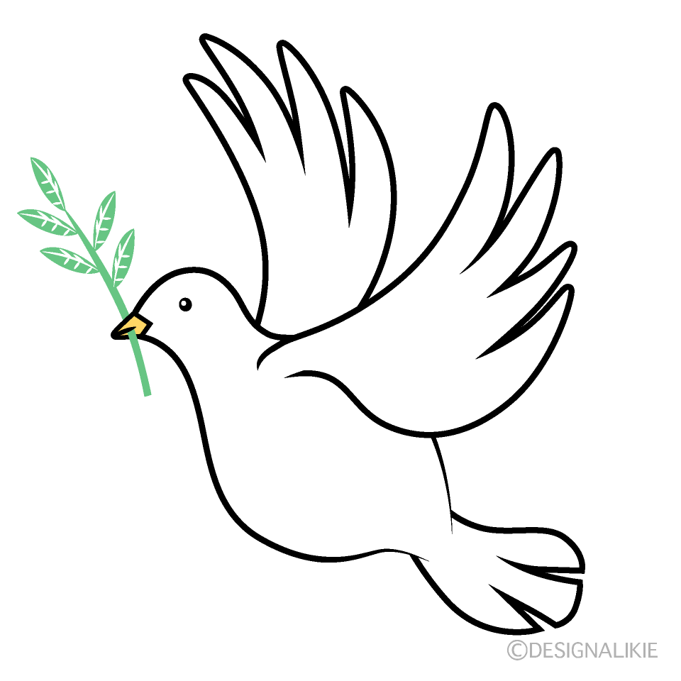 Imagen de una paloma con una rama de olivo