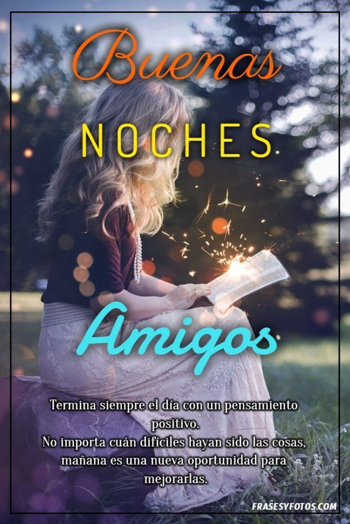Amigos enviándose mensajes de buenas noches