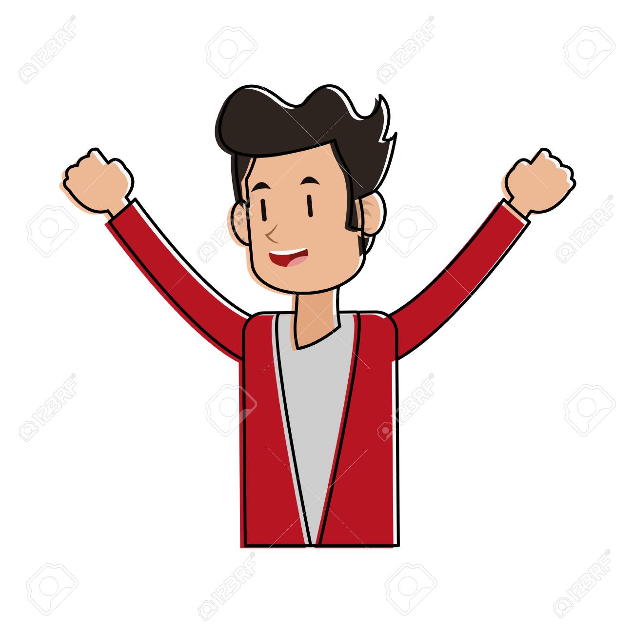 Una imagen de una persona levantando los brazos en señal de celebración y felicidad