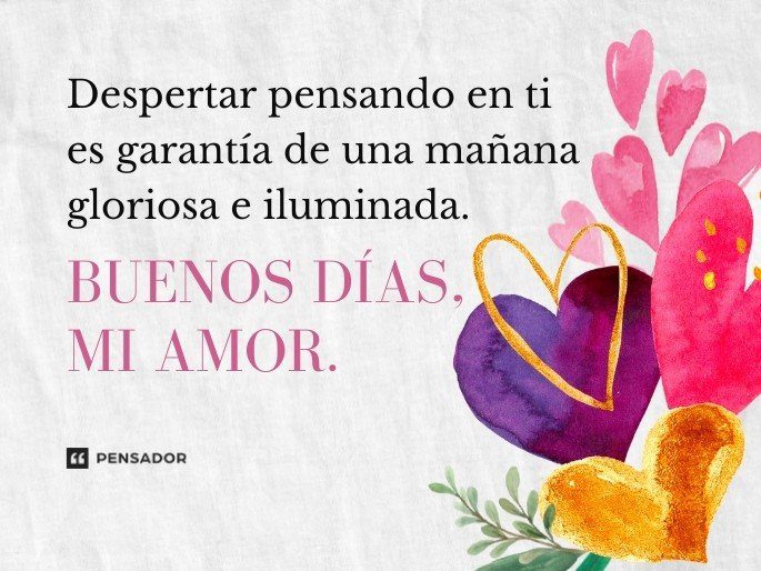 Mensaje de buenos días romántico