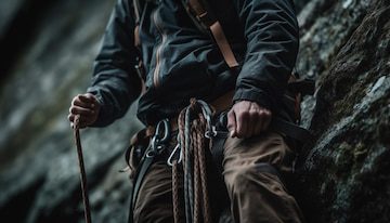 10 frases inspiradoras sobre ser responsable de tus propios actos 4 Hombre escalando una montaña con determinación
