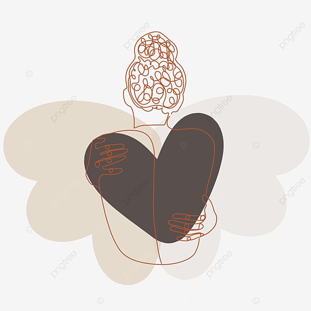 Abrazo propio como símbolo de autoamor